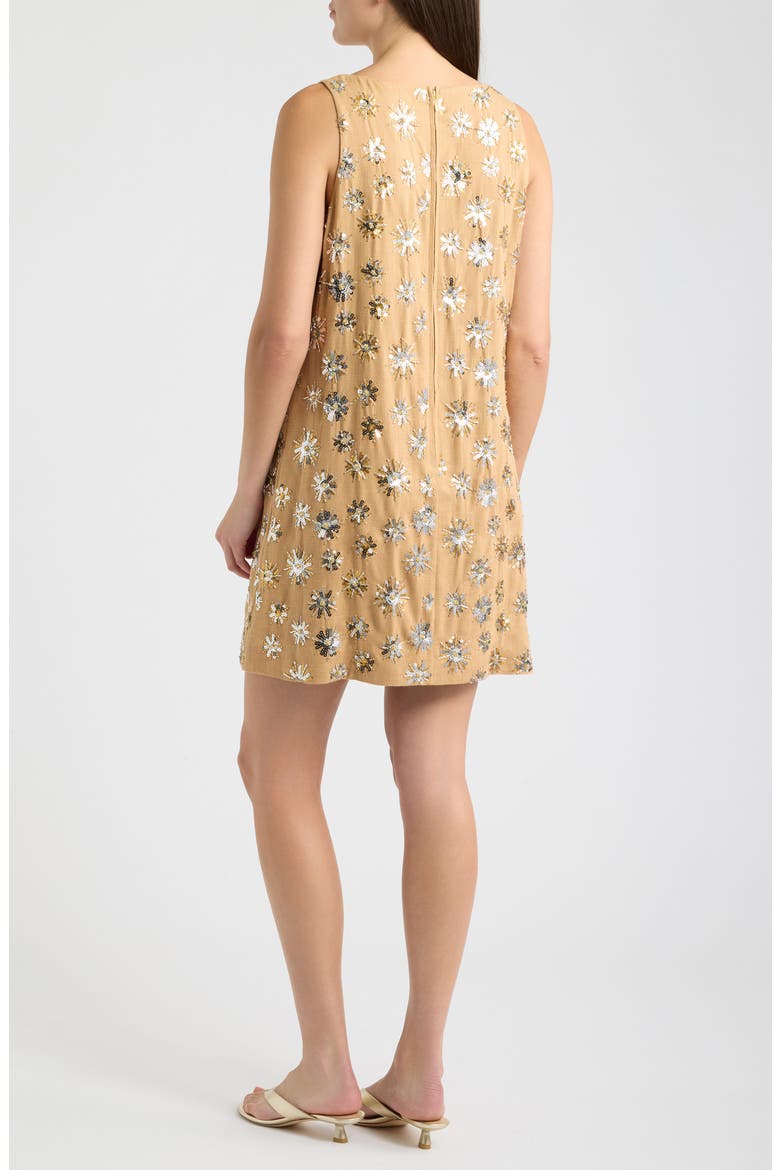Tamala Sequin Shift Dress, Alternate, color, ICED LATTE SPARKLER