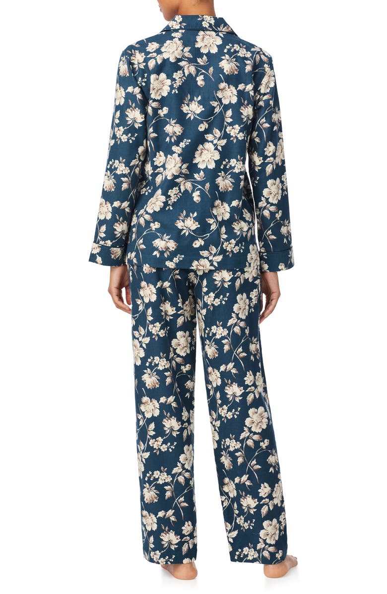 Lauren Ralph Lauren Print Cotton Blend Pajamas, Alternate, color, Blue Floral