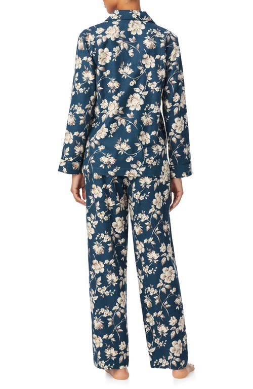 Ralph Lauren Lauren  Print Cotton Blend Pajamas In Blue