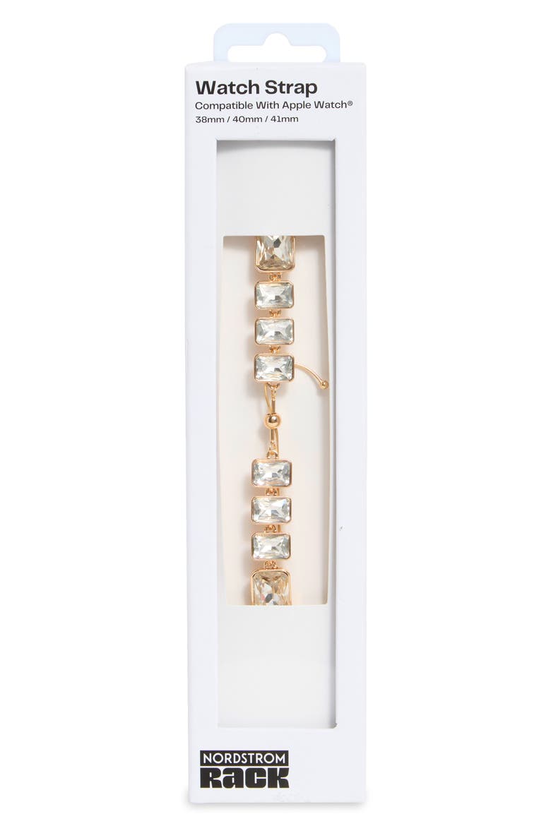 Large Crystal Smartwatch Band, Alternate, color, CLEAR- GOLD