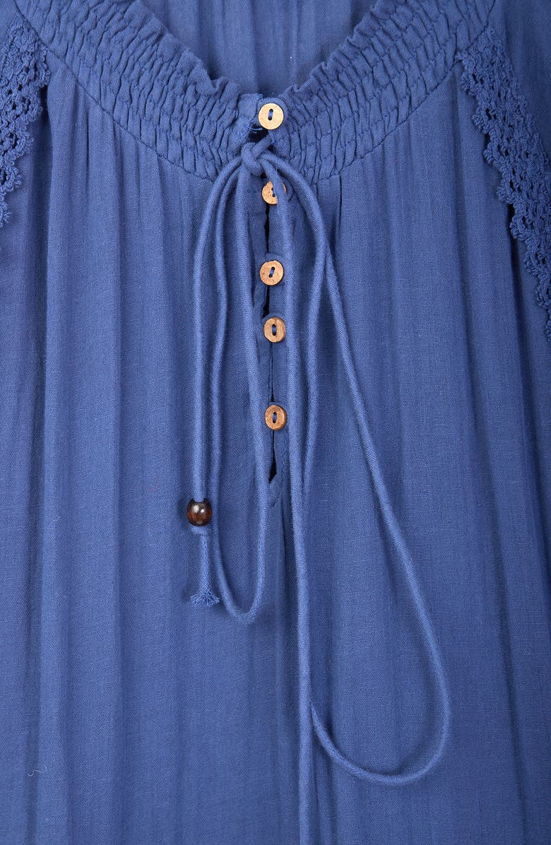 SAACHI Knit Trim Maxi Dress, Alternate, color, Navy