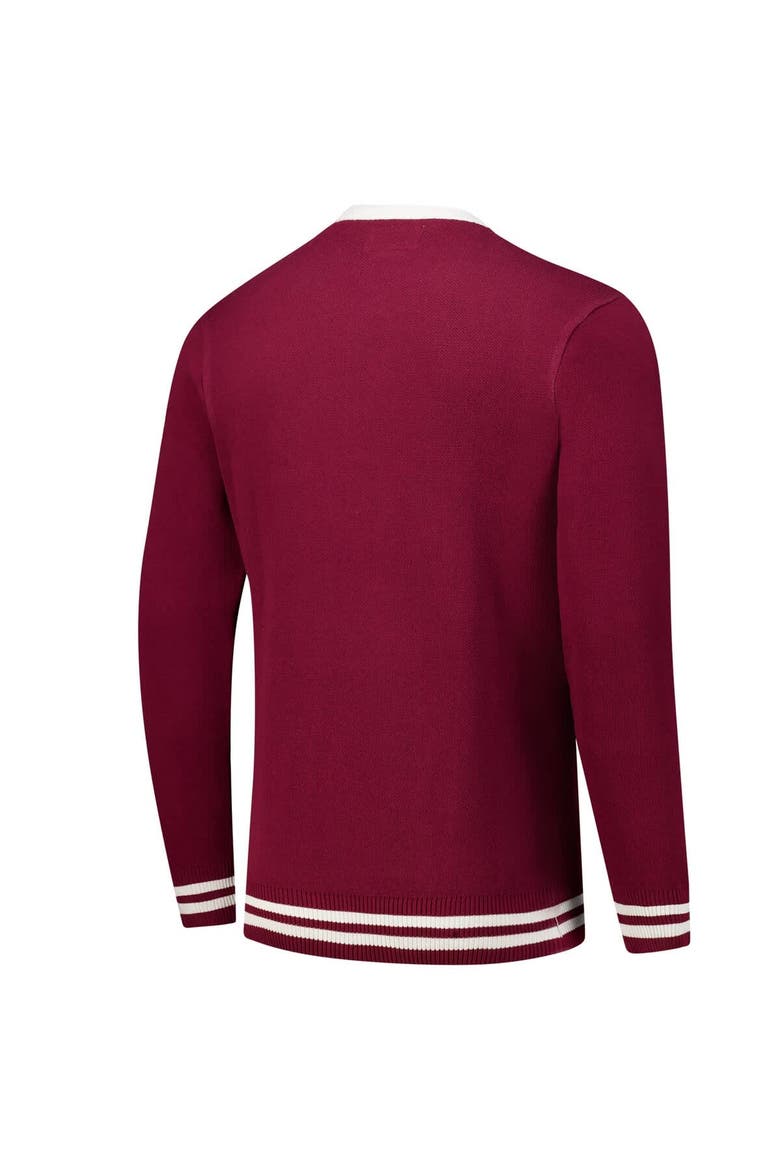 Unisex Uscape Apparel Crimson Harvard Crimson Renew Knit Vintage Pullover Sweater, Alternate, color, Crimson