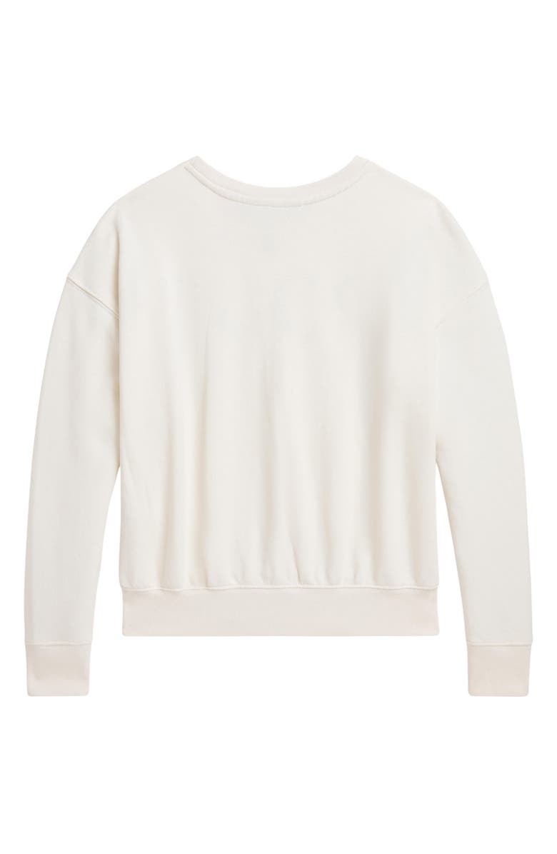 Polo Ralph Lauren Kids' Floral Appliqué Cotton Graphic Sweatshirt, Alternate, color, 