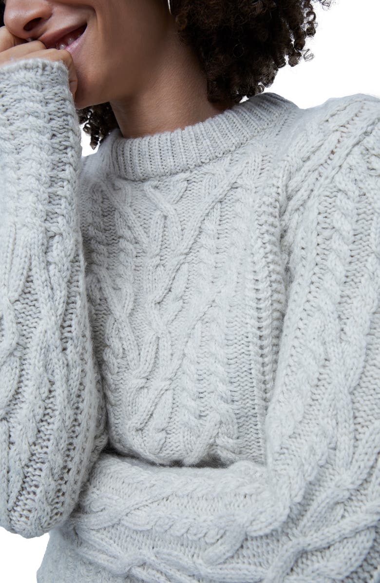 French Connection Joetta Cable Knit Sweater, Alternate, color, 