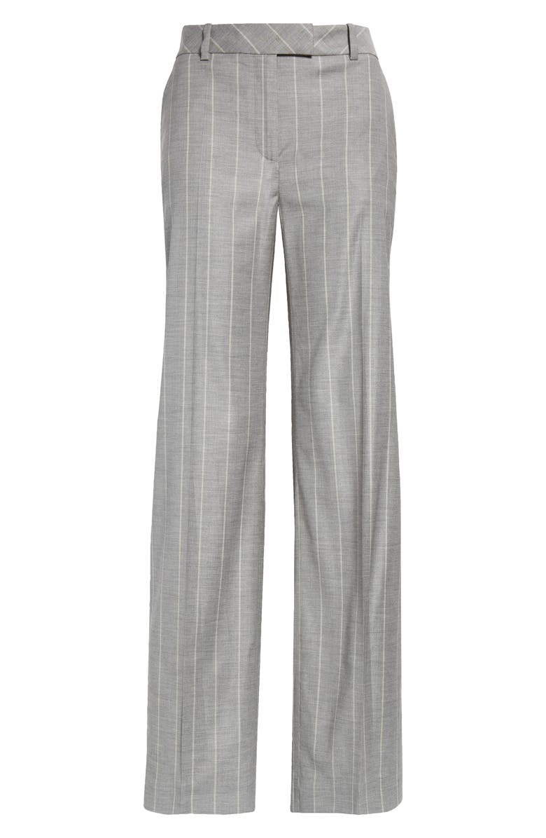 Eleventy Pinstripe Straight Leg Virgin Wool Blend Trousers, Main, color, 