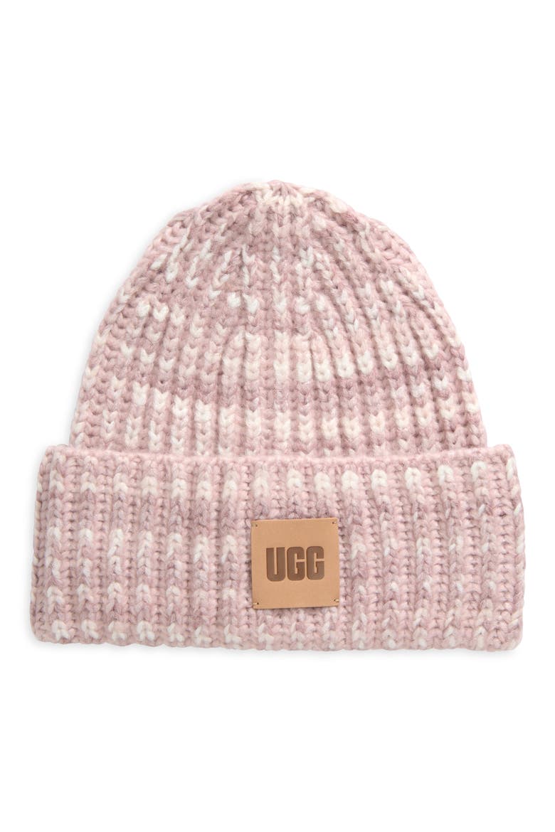 Spacy Dye Knit Beanie, Main, color, ASHEN ROSE MULTI