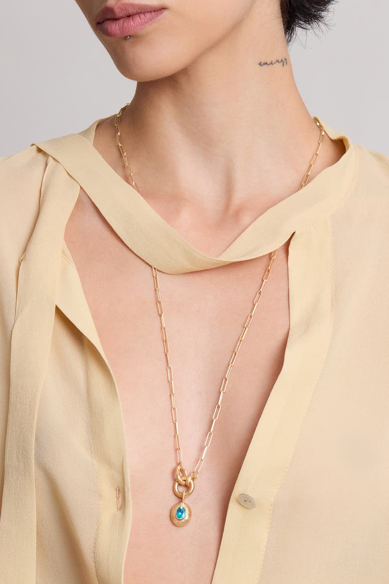 Voyage Necklace Clip Chain Light. Handmade in Italy, Alternate, color, 18k Gold Plated