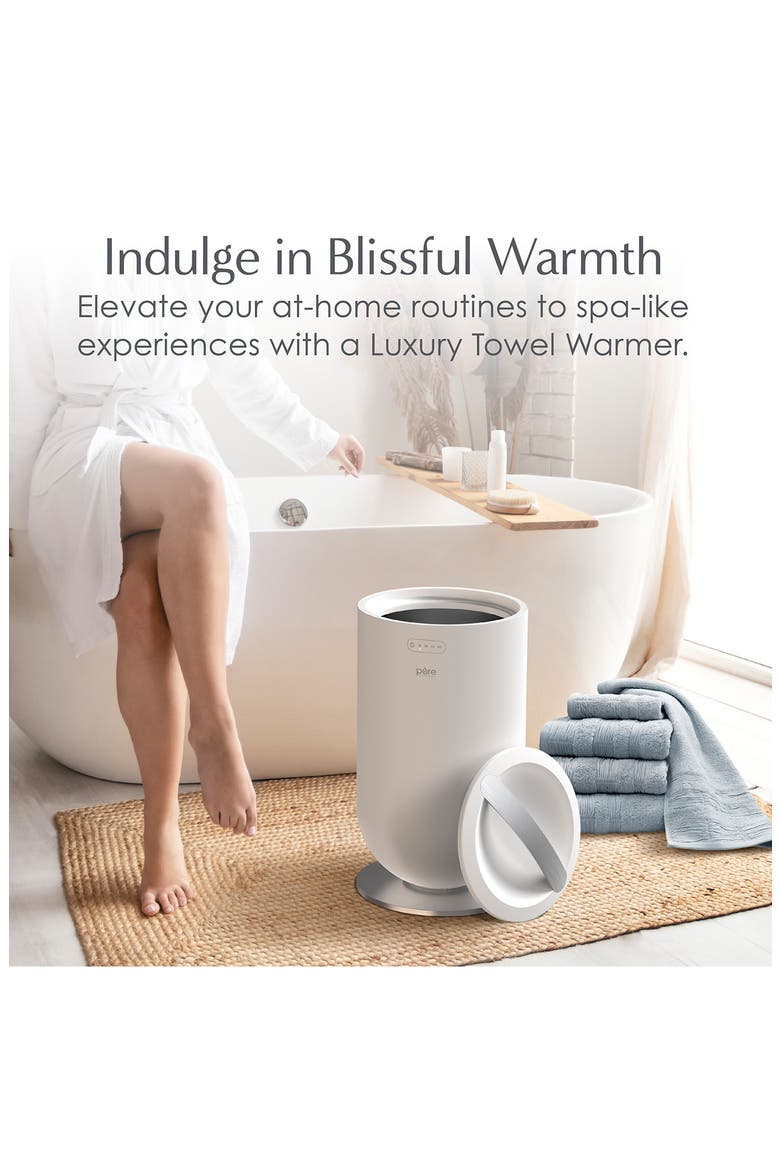 X-Large Towel & Linen Warmer, Alternate, color, WHITE SILVER