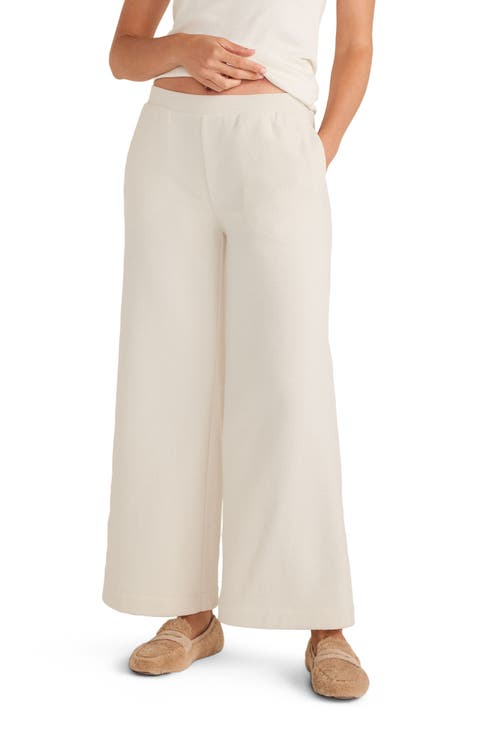 Brushed Terry Wide Leg Pants