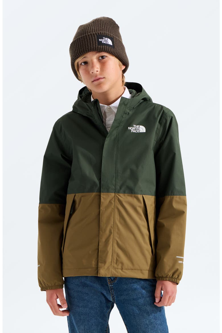 Kids' Antora Water Repellent Rain Jacket, Main, color, BOTTLE GREEN/ CARAWAY SEED
