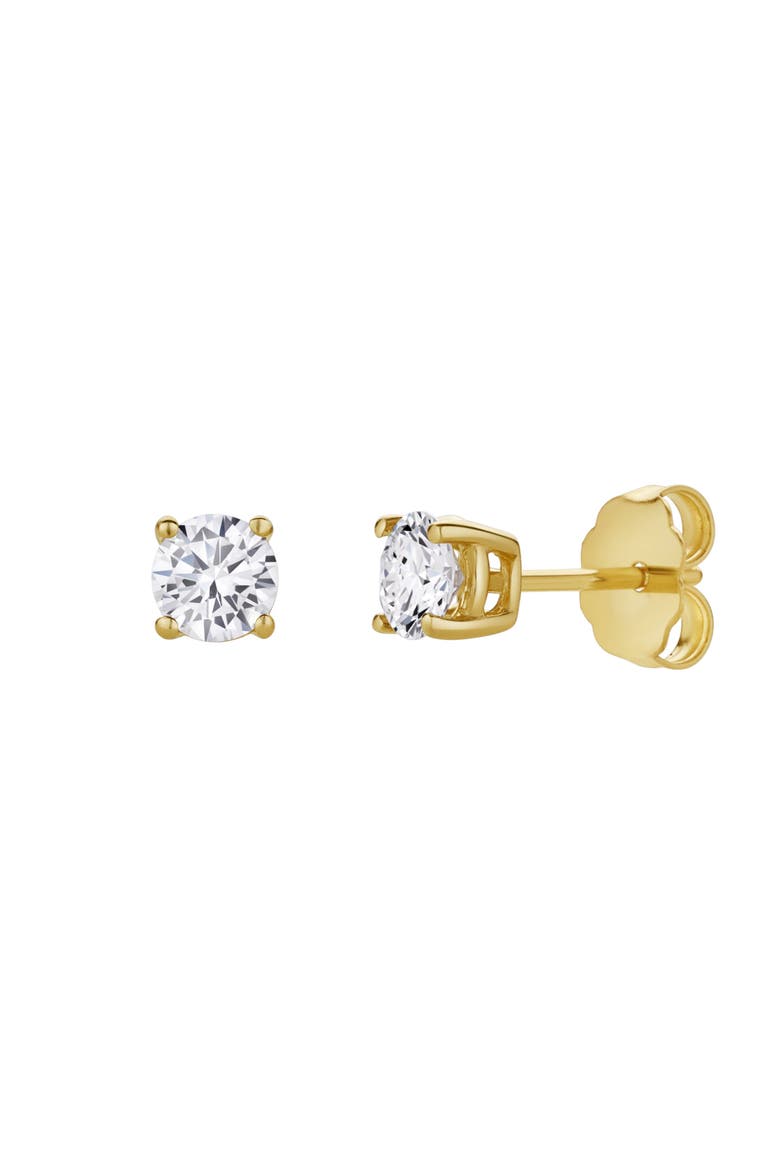 Valeria 0.50 Ct TW Lab Grown Round Diamond Studs 14K Gold Earrings, Alternate, color, 14K Yellow Gold