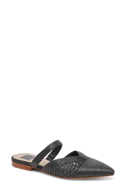 Kaline Raffia Pointed Toe Flat Mule (Women)