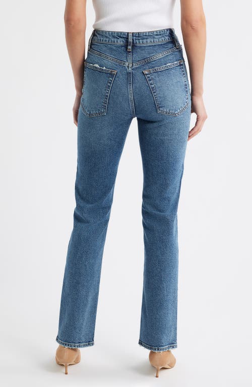 Frame The Ruler High Waist Straight Leg Jeans In Blue