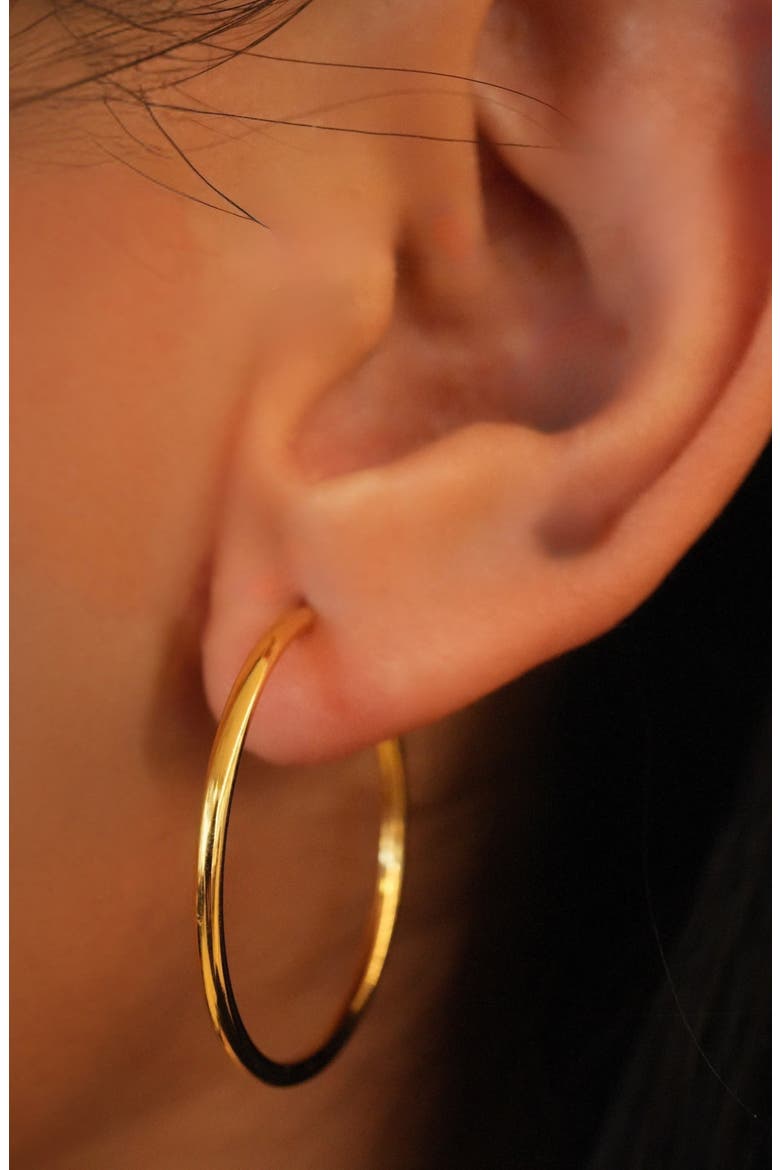 Argento Vivo Endless Hoop Earrings, Alternate, color, GOLD
