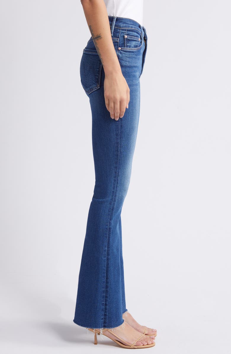 MOTHER High Waist Fray Hem Flare Leg Jeans, Alternate, color, 
