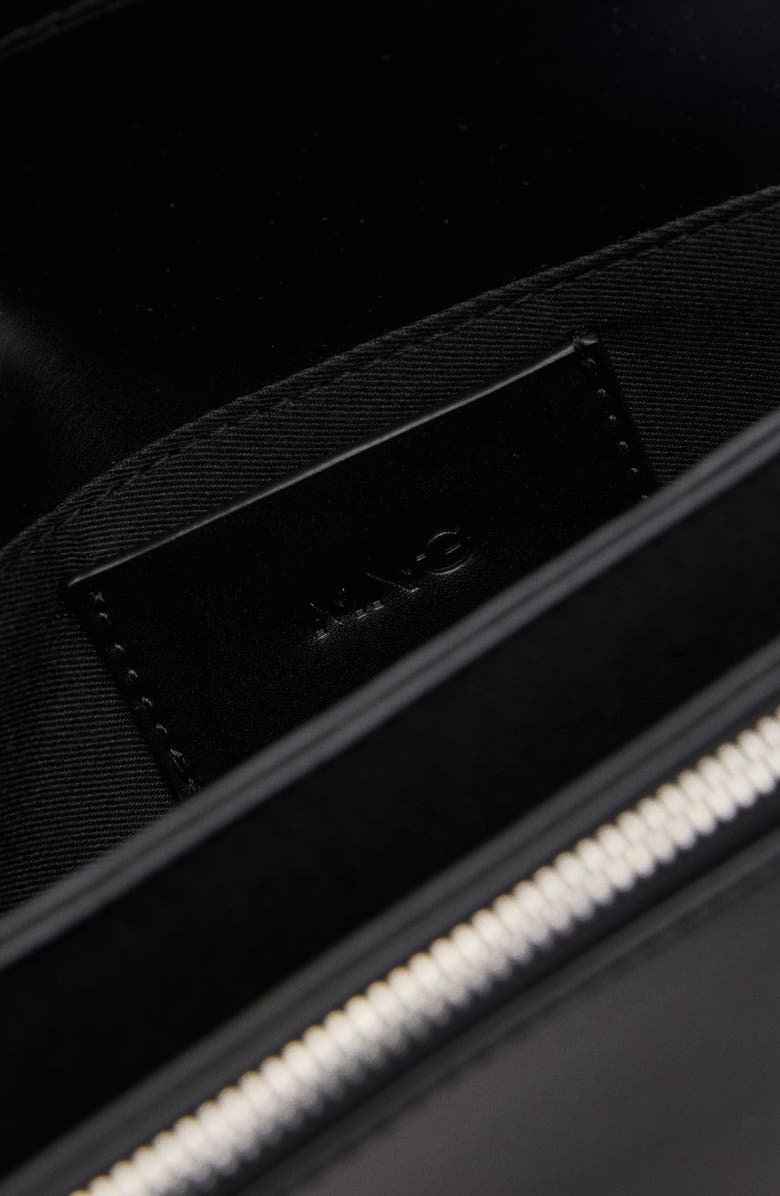 MANGO Faux Leather Shoulder Bag, Alternate, color, Black