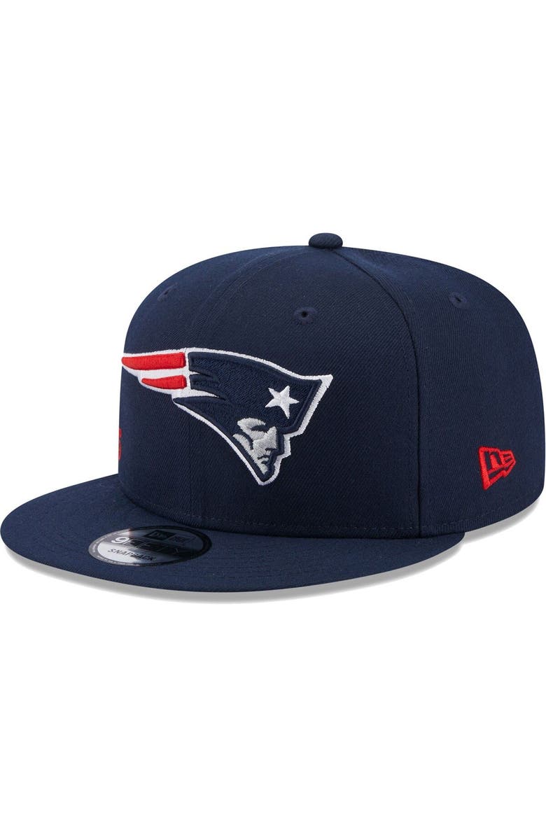New Era Men's New Era Navy New England Patriots Icon 9FIFTY Snapback Hat, Alternate, color, 