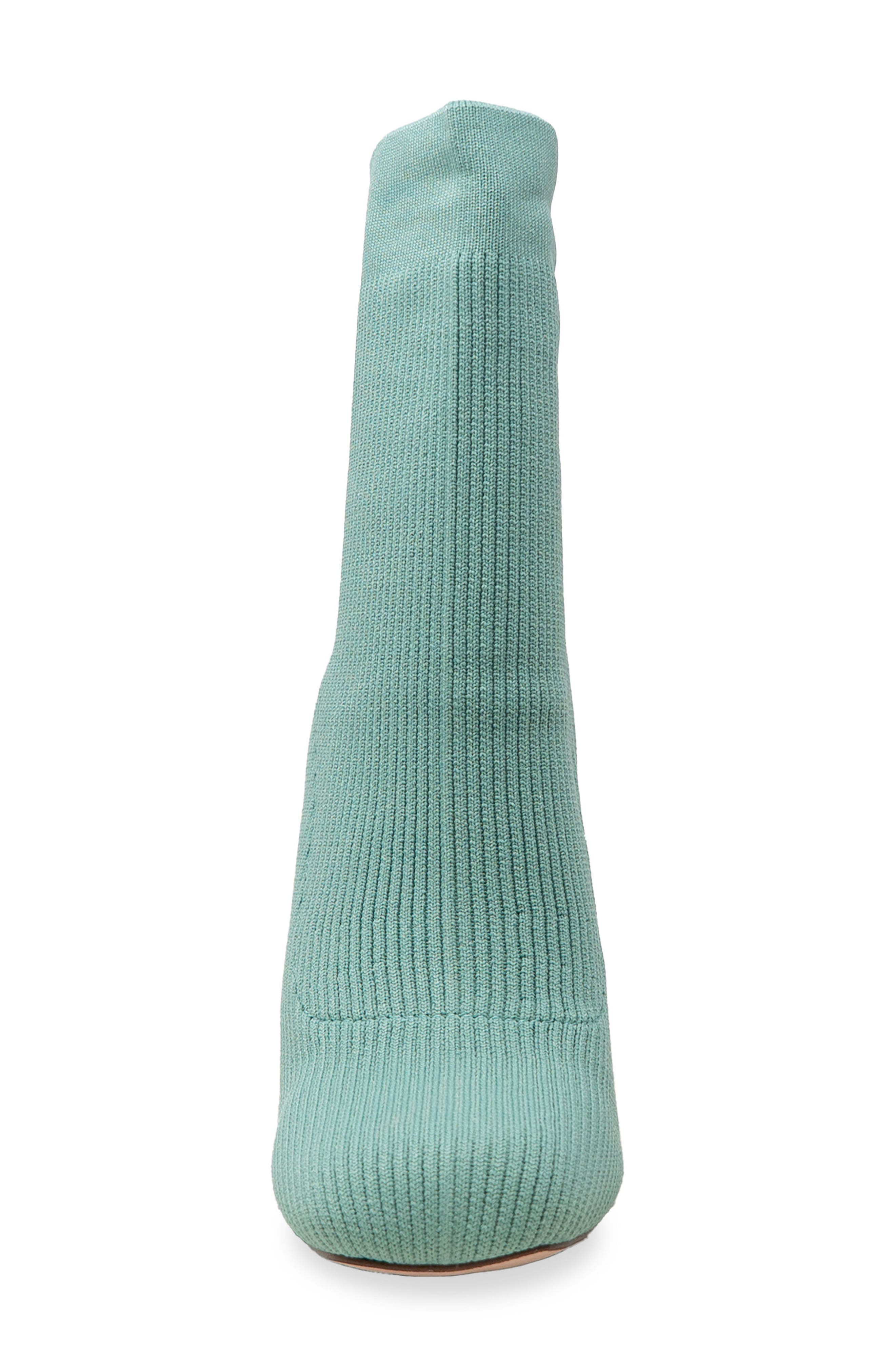 CHASE AND CHLOE Knit Stiletto Bootie, Alternate, color, Sage