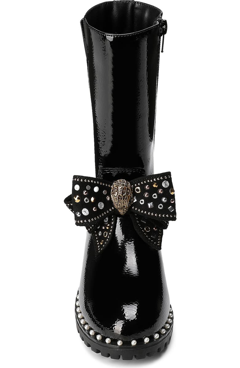 Kurt Geiger London Kids' Kensington Bow Boot, Alternate, color, Black Patent