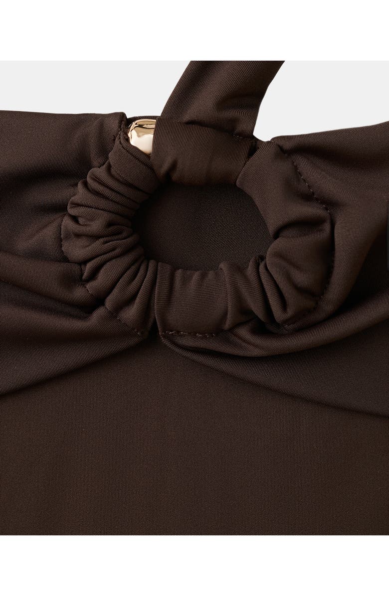 MANGO Asymmetric One-Piece Swimsuit, Alternate, color, Brown