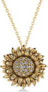 ALLUREZ Sunflower Diamond Pendant Necklace 14k