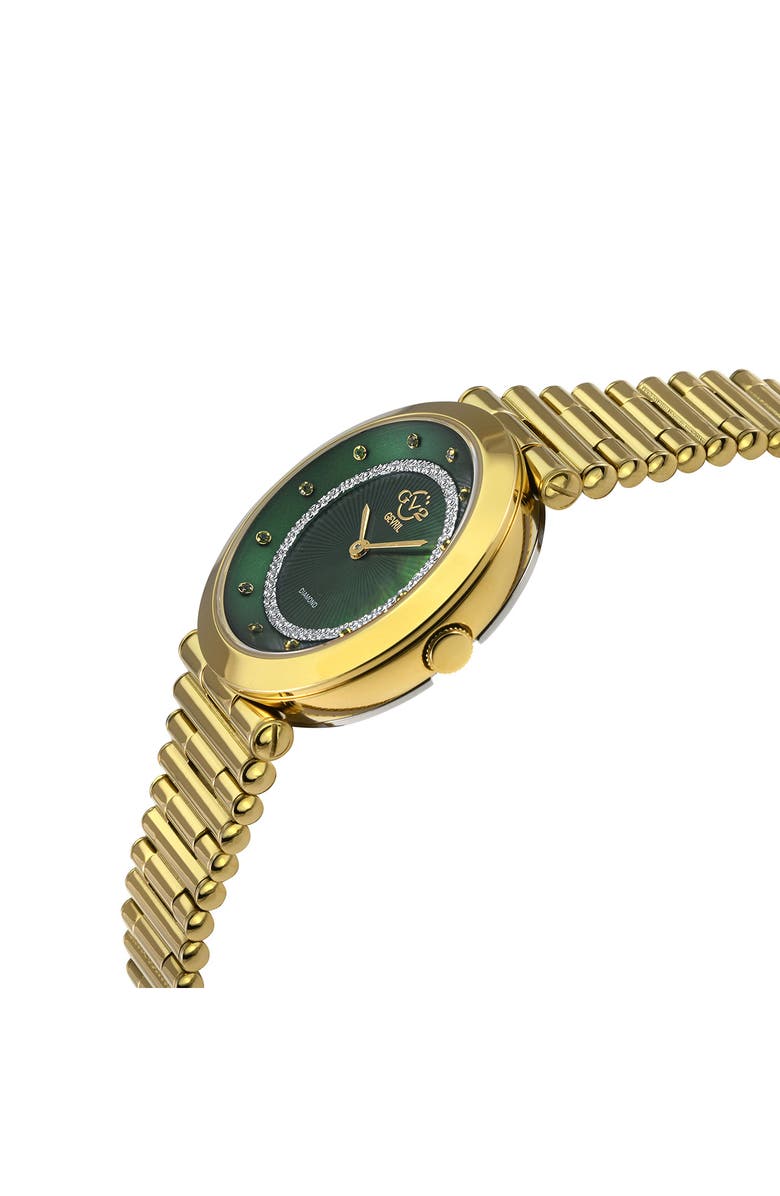 GV2 Burano Diamond Swiss Bracelet Watch, 34mm - 0.005 ctw, Alternate, color, Gold