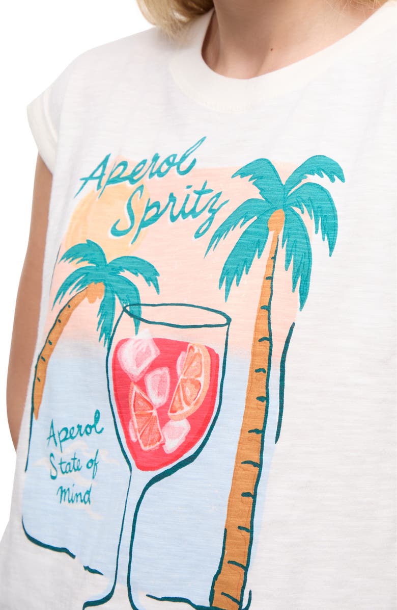 Wildfox Nova Aperol State Graphic T-Shirt, Alternate, color, Snow White