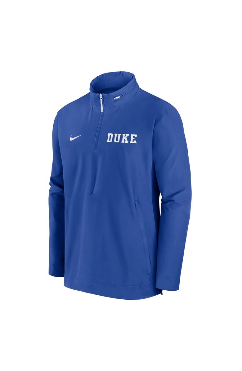 Nike Men's Nike Royal Duke Blue Devils Sideline Coaches Quarter-Zip Jacket, Alternate, color, 
