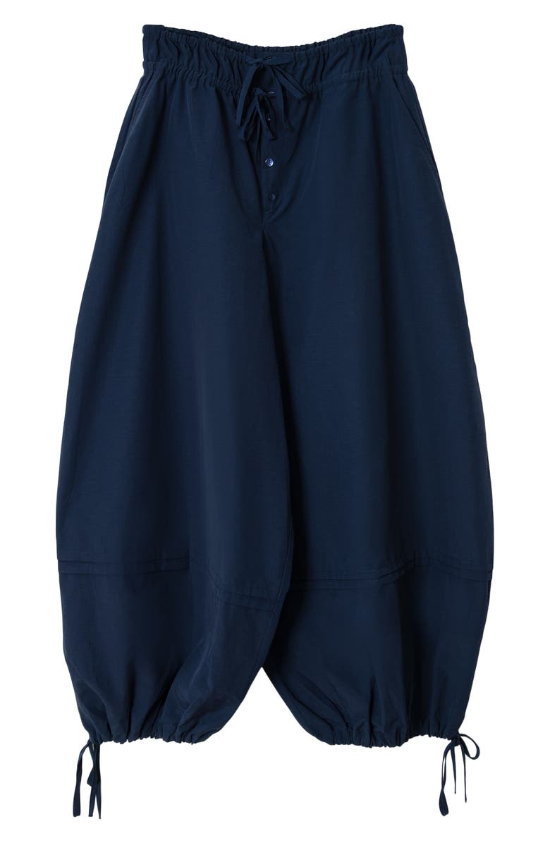 Damson Madder Frida Cotton Blend Crop Balloon Pants, Alternate, color, Navy