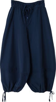 Damson Madder Frida Cotton Blend Crop Balloon Pants