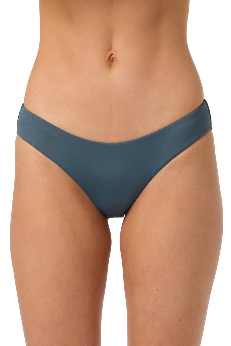 Saltwater Solids Bikini Bottoms, Main, color, SLATE