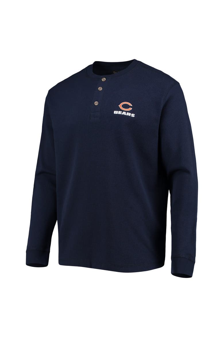Men's Dunbrooke Navy Chicago Bears Logo Maverick Thermal Henley Long Sleeve T-Shirt, Alternate, color, Navy