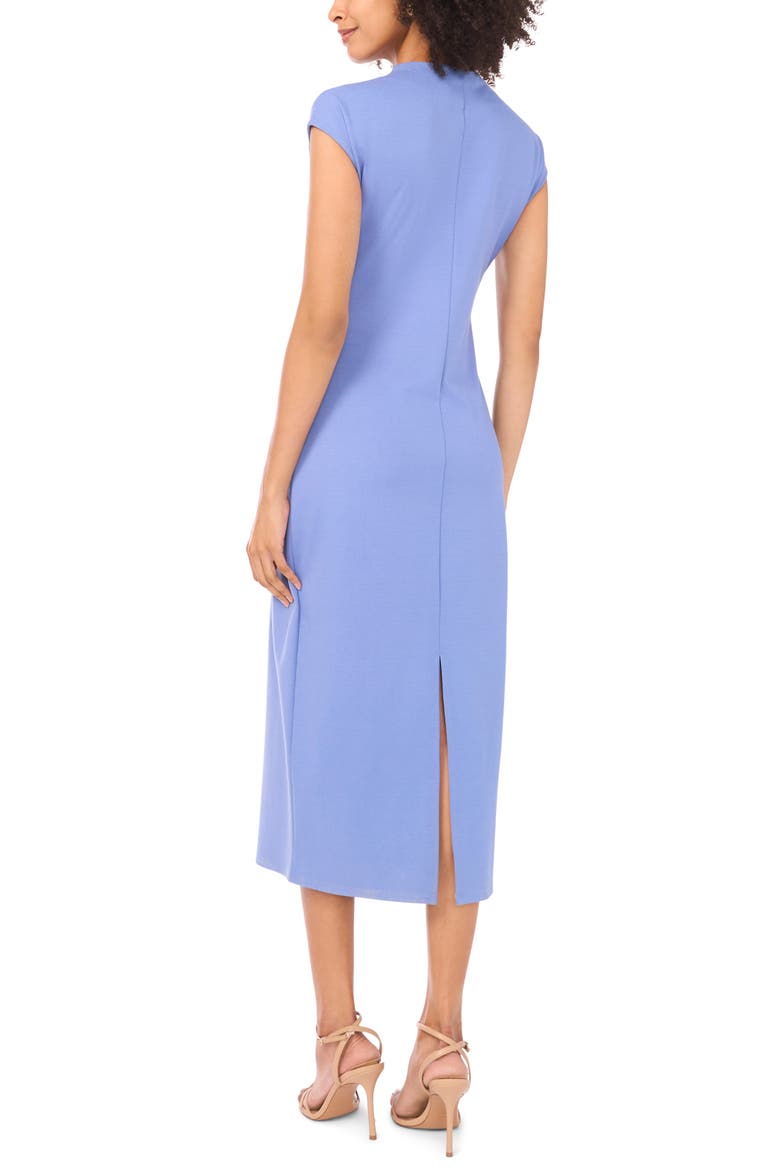 Mock Neck Midi Dress, Alternate, color, ECHO BLUE