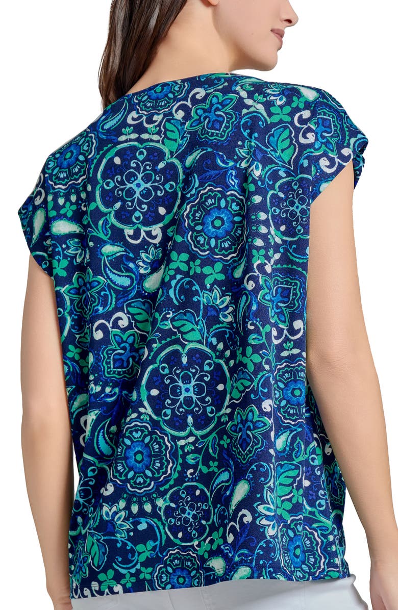 Jones New York Floral Cap Sleeve Top, Alternate, color, 