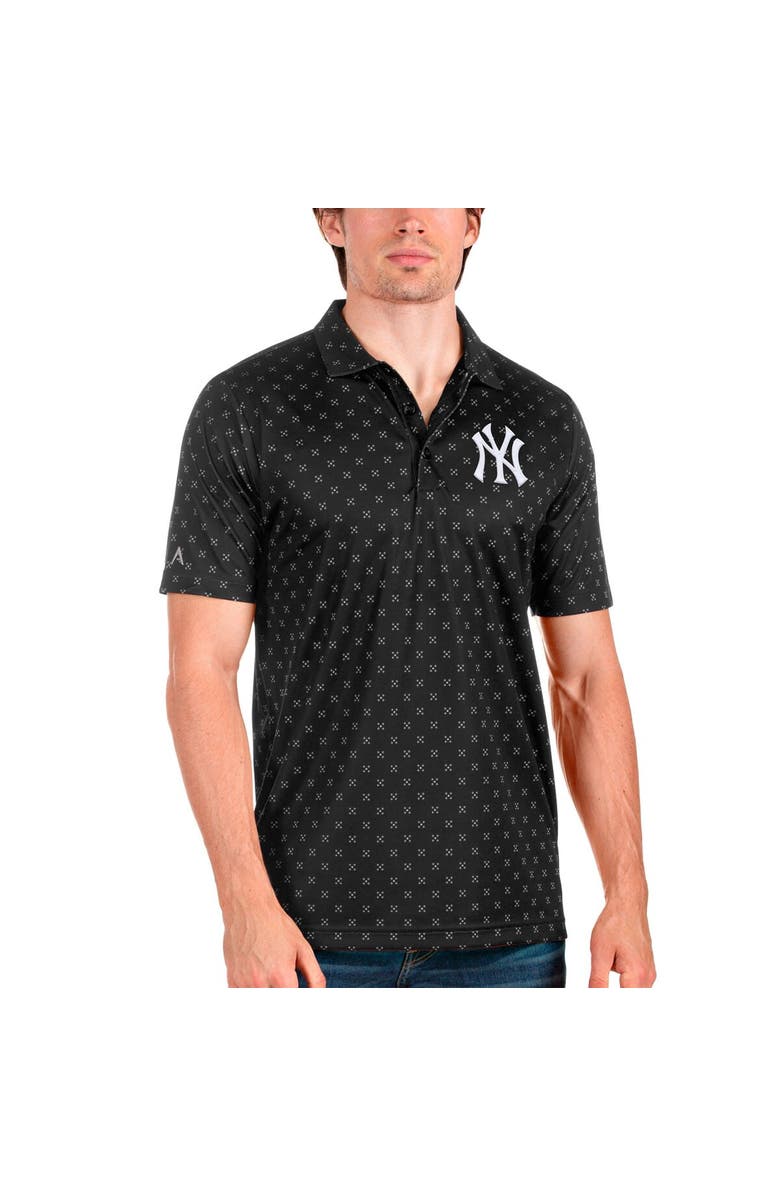 ANTIGUA Men's Antigua Black New York Yankees Spark Polo, Main, color, 