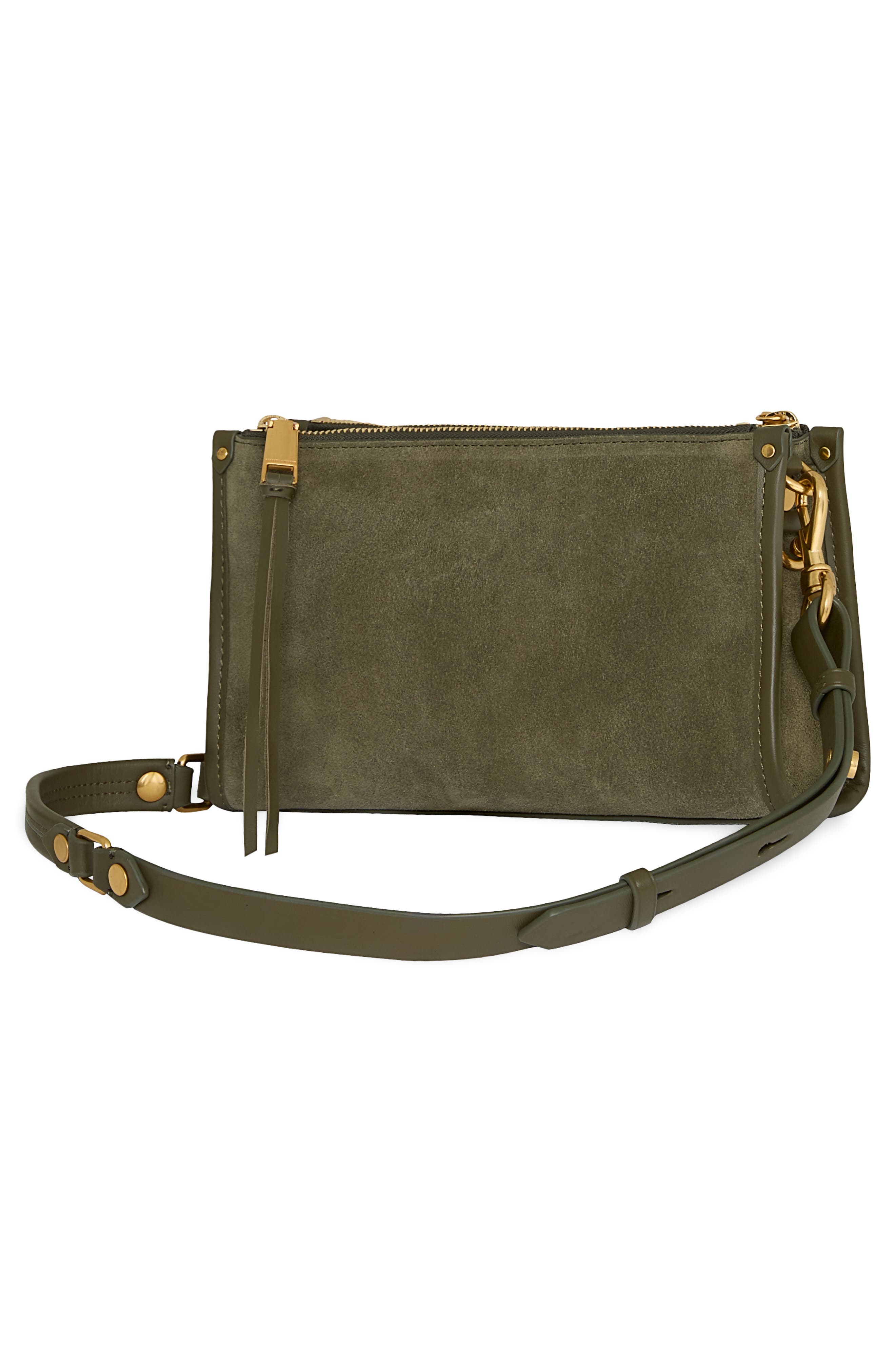 MAB Small Leather Crossbody Bag, Alternate, color, OLIVE