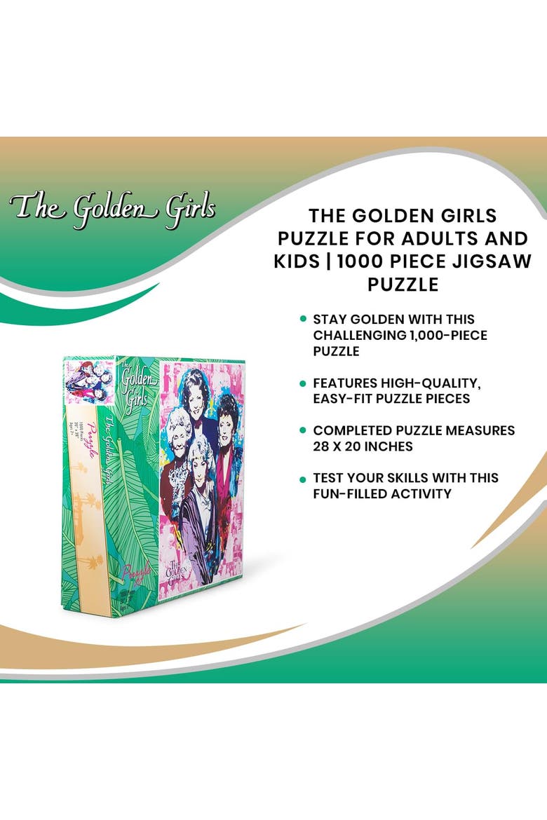 The Golden Girls Puzzle For Adults And Kids | 1000 Piece Jigsaw Puzzle, Alternate, color, Multi-Color