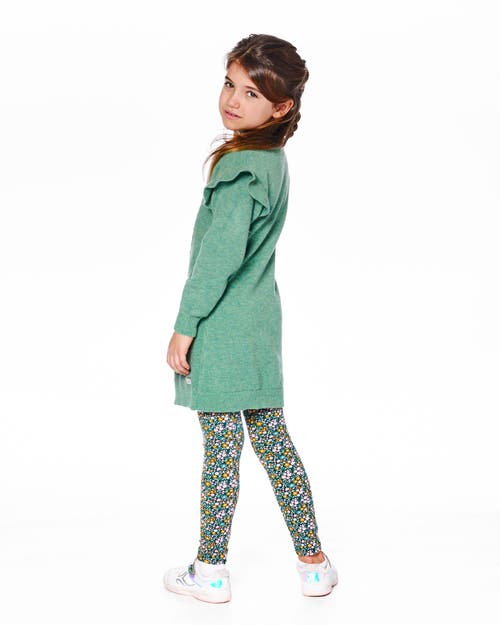 Deux Par Deux Leggings With Flower In Neutral