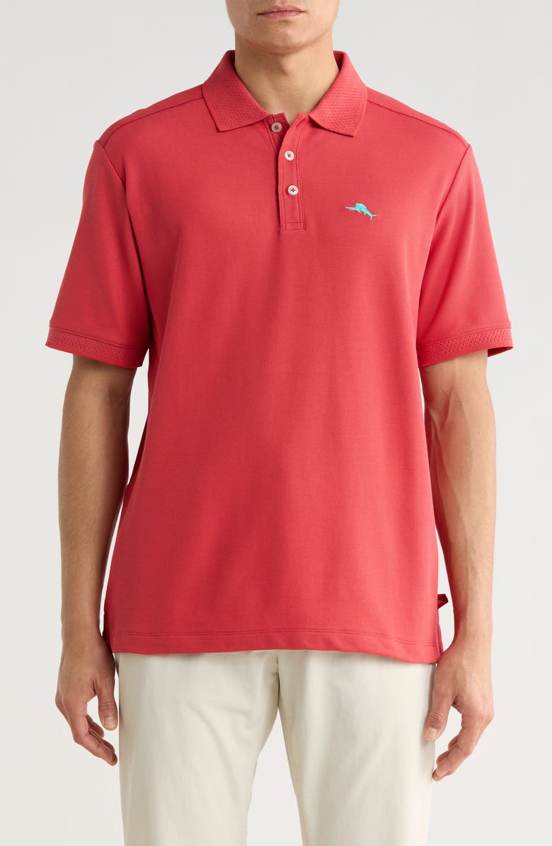 Tommy Bahama Emfielder Icon Solid IslandZone<sup>®</sup> Polo, Main, color, Baked Apple