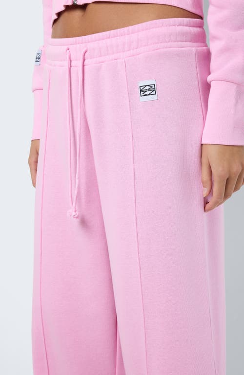 Shop Noisy May Arya Wide Leg Sweatpants In Bonbon
