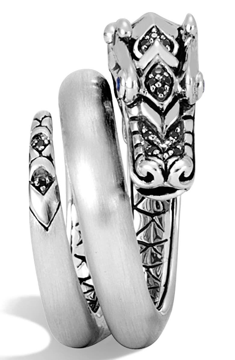 John Hardy Legends Naga Brushed Coil Ring, Alternate, color,