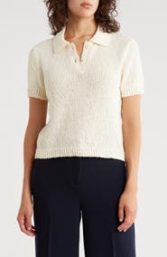 Calvin Klein Open Stitch Cotton Blend Polo