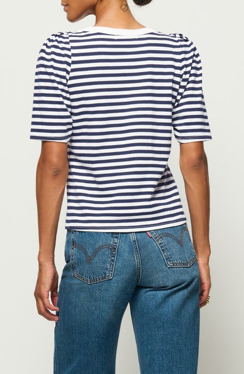 NATION LTD NATION LTD DEANA STRIPE ENVELOPE NECK ORGANIC COTTON T-SHIRT
