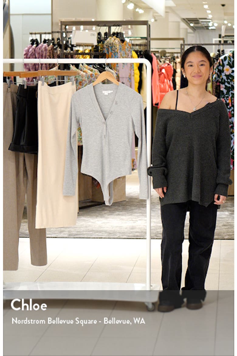 Ribbed Long Sleeve Henley Bodysuit video