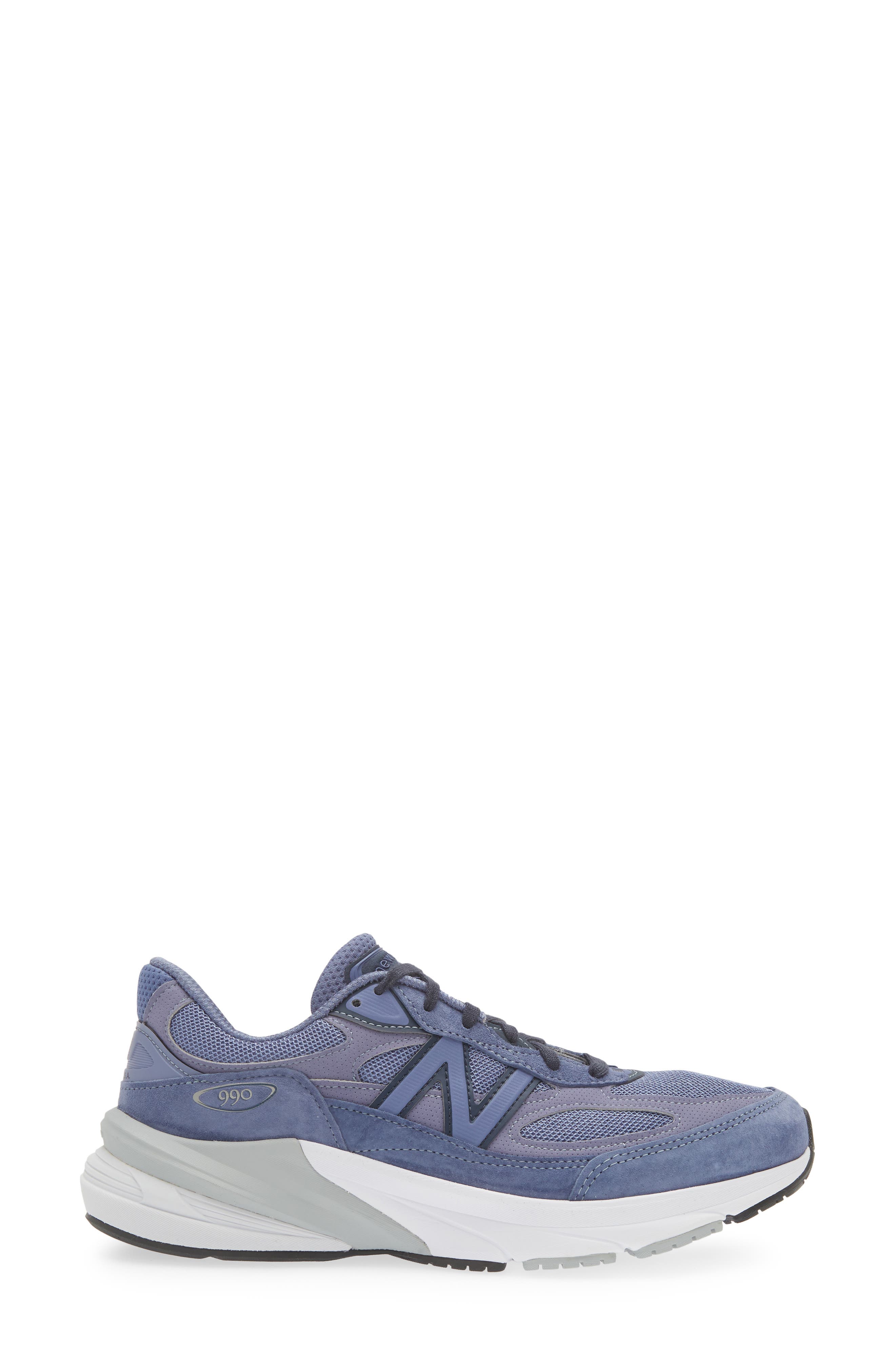 New Balance Gender Inclusive Made in USA 990v6 Sneaker, Alternate, color, Purple/ Navy