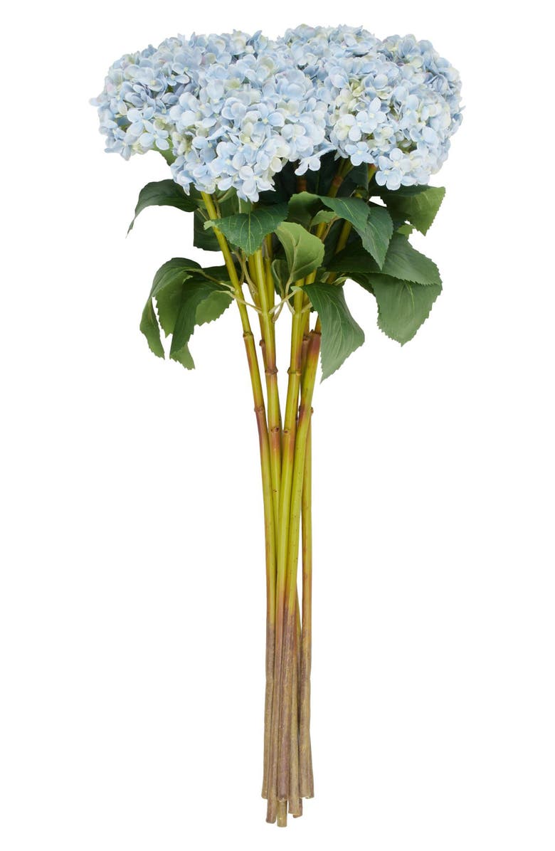 SONOMA SAGE HOME Set of Eight Blue Hydrangea Artificial Flowers, Alternate, color,
