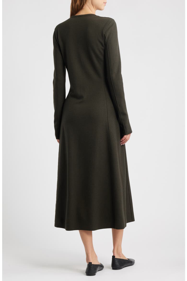 Yan Long Sleeve Wool Sweater Dress, Alternate, color, ARMY