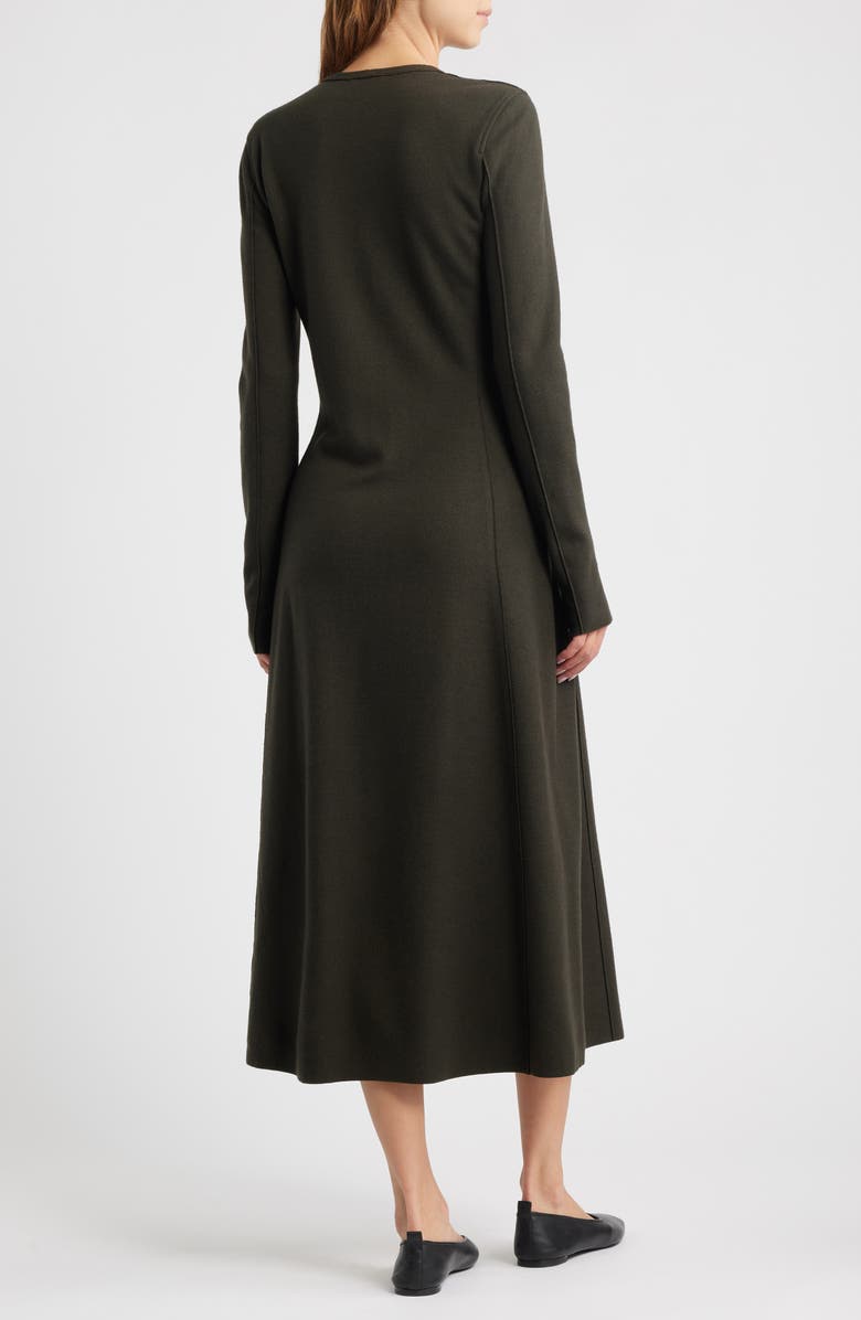 rag & bone Yan Long Sleeve Wool Sweater Dress, Alternate, color, Army