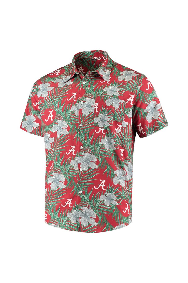 Men's Crimson Alabama Crimson Tide Floral Button-Up Shirt, Alternate, color, Crimson