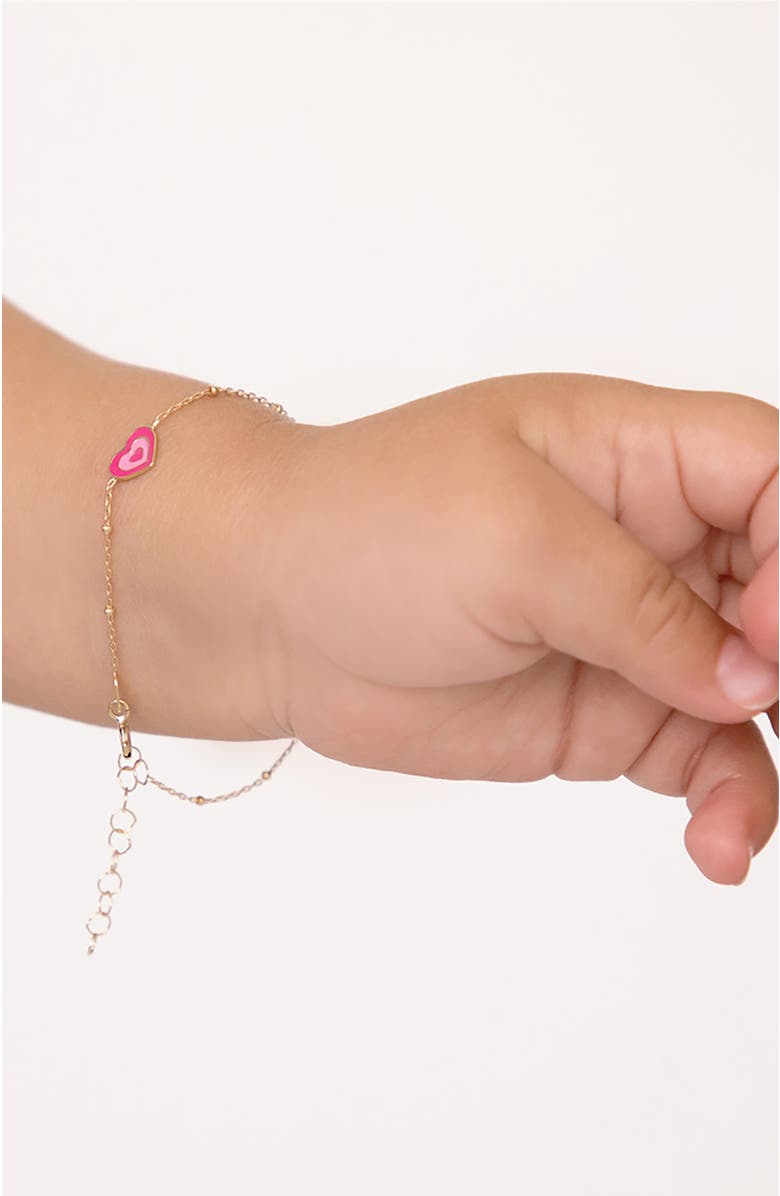 In Season Jewelry 14k Enamel Unicorn Power Bracelet, Alternate, color, Multi-Color